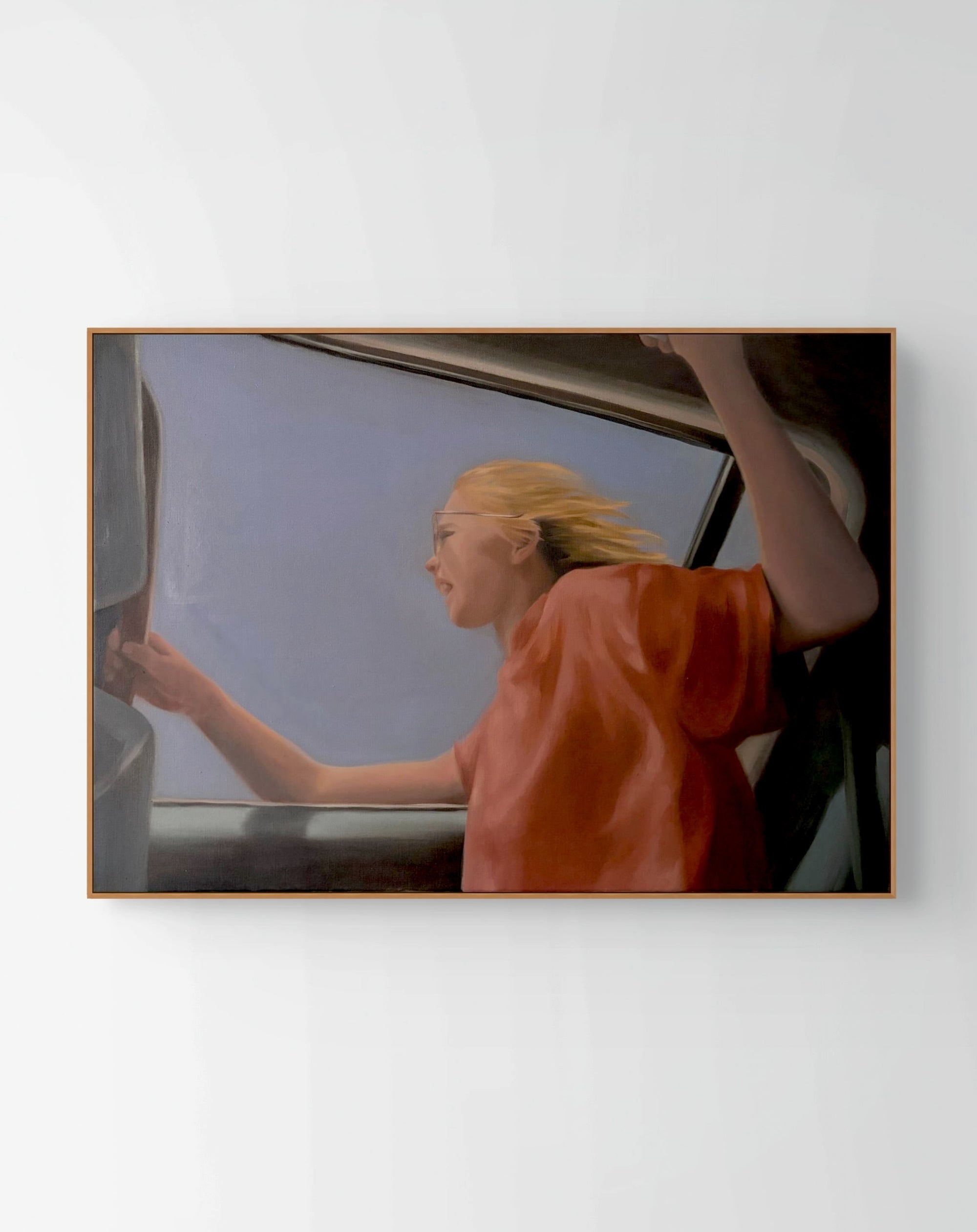 The boy in the car